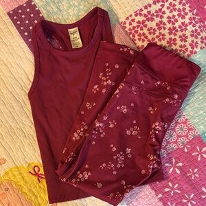 OshKosh B'gosh Burgundy Floral Pajama Set